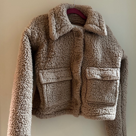 Abercrombie Kids Teddy Bear Jacket - Size 9/10 - Picture 1 of 3